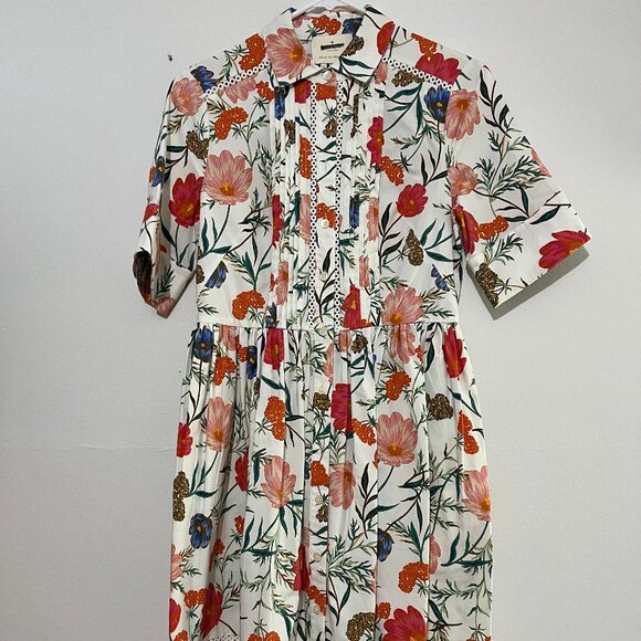 Kate Spade Floral Blossom Print Cotton Dress Size 2 - Picture 4 of 16